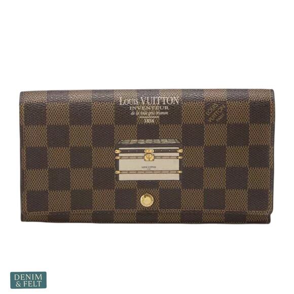 Louis Vuitton Sarah Trunks & Locks Wallet Damier Ebene Collector Rare Iconic
